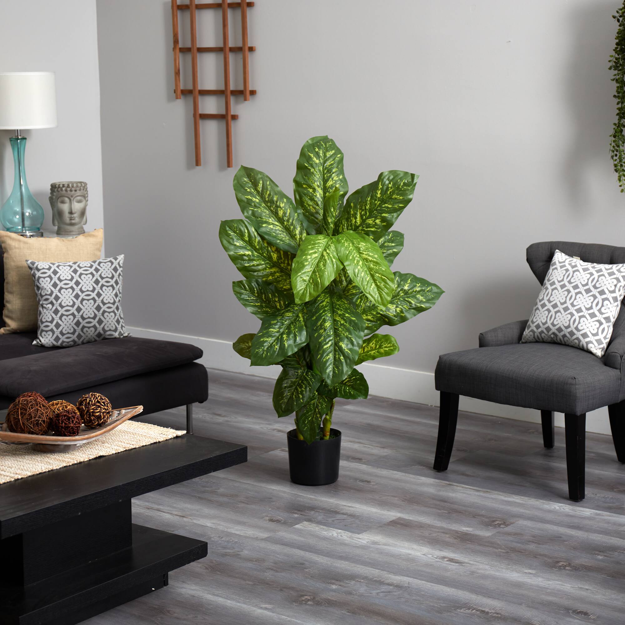 4ft. Potted Dumb Cane Real Touch Plant